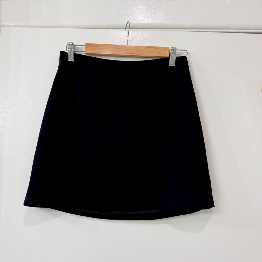 Aritzia Wilfred Black Mini A-Line Skirt